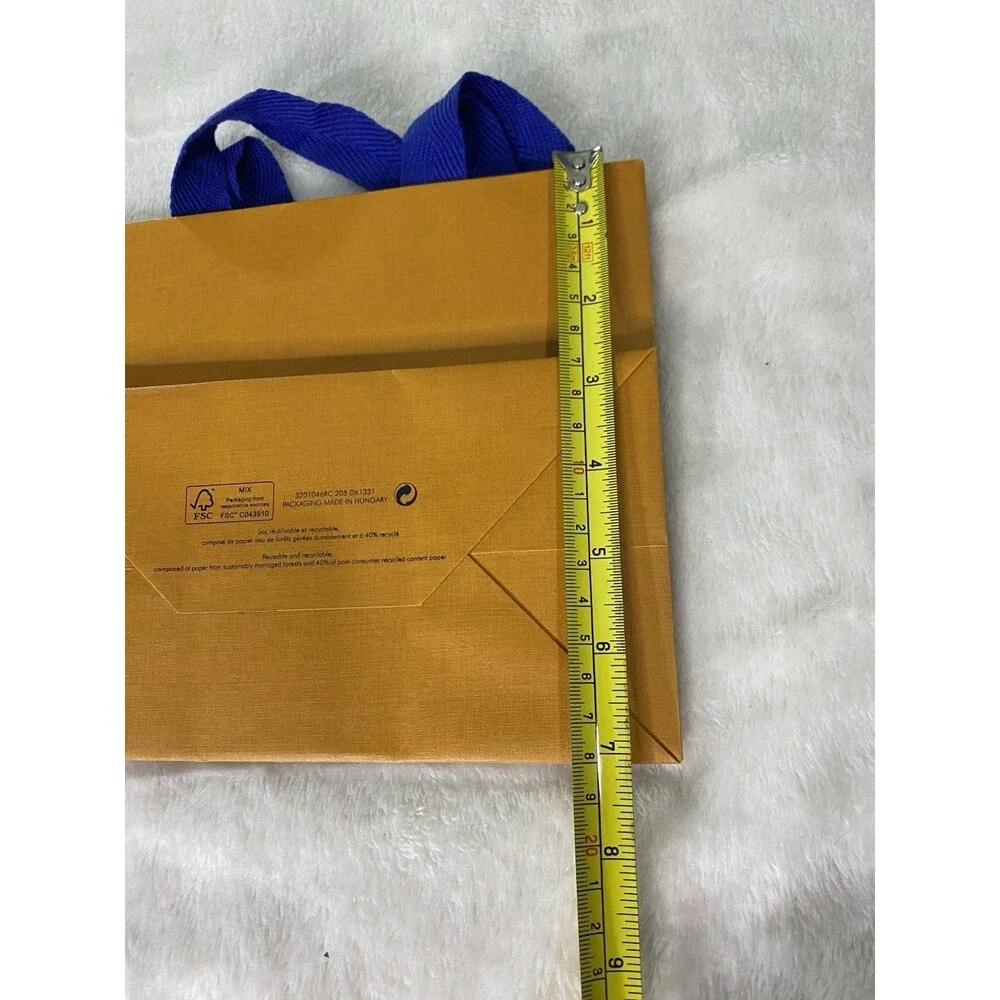 Louis Vuitton 9”x 7” X 6” Authentic Paper Gift/Shopping Bag Small Tote Orange